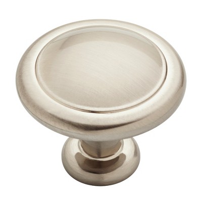 Franklin Brass 10pk 1-1/4" (32mm) Round Ringed Knob Nickel