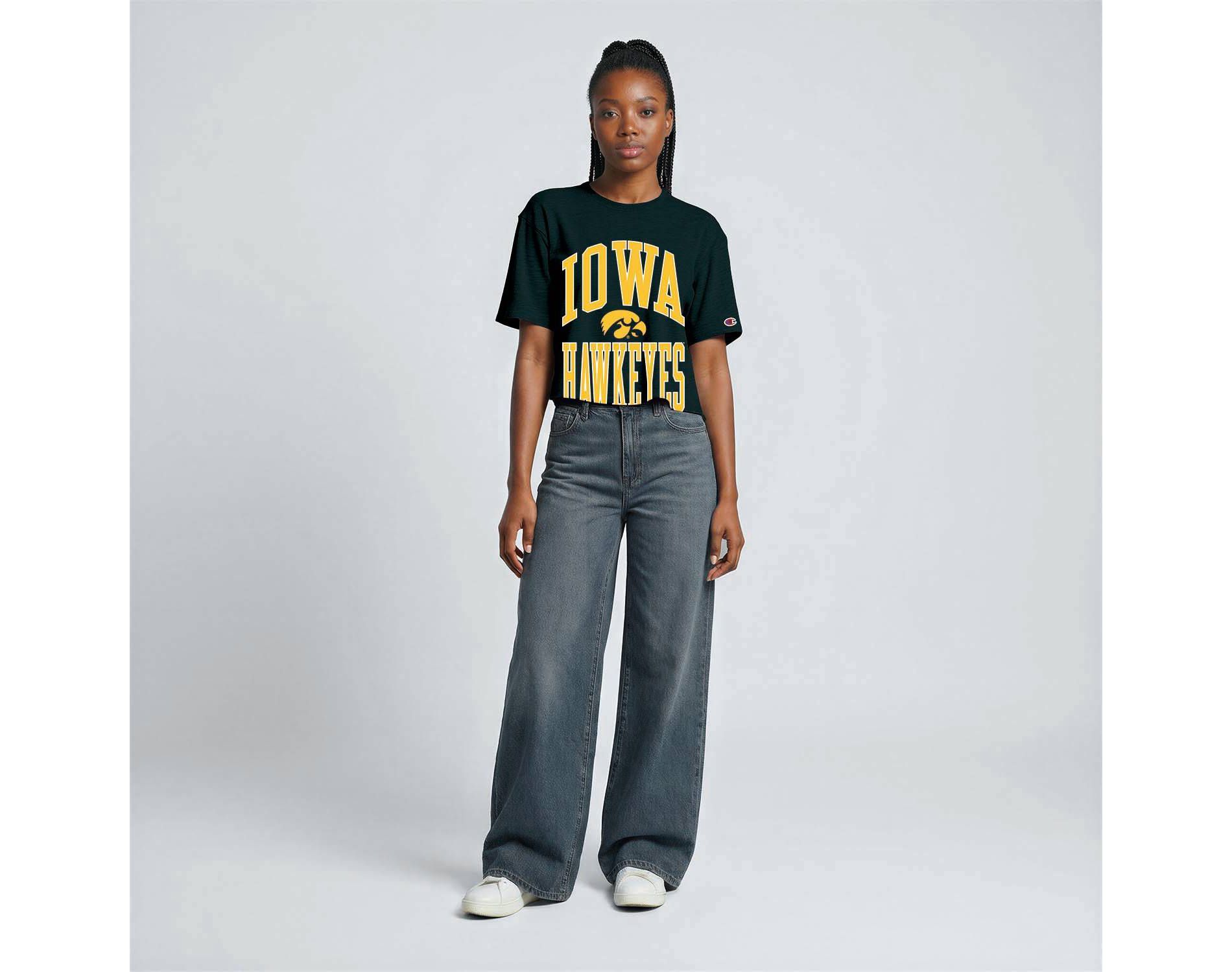 NCAA Iowa Hawkeyes Women's Champion Fashion T-Shirt