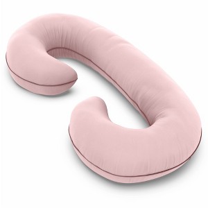 PharMeDoc Pregnancy Pillows C-Shape Full Body Maternity Pillow, Organic Cotton Cover - 1 of 4