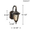 John Timberland Rustic Industrial Outdoor Wall Light Fixture Bronze Metal 13 1/2" Glass Wet Rated for Exterior House Patio Home - 4 of 4