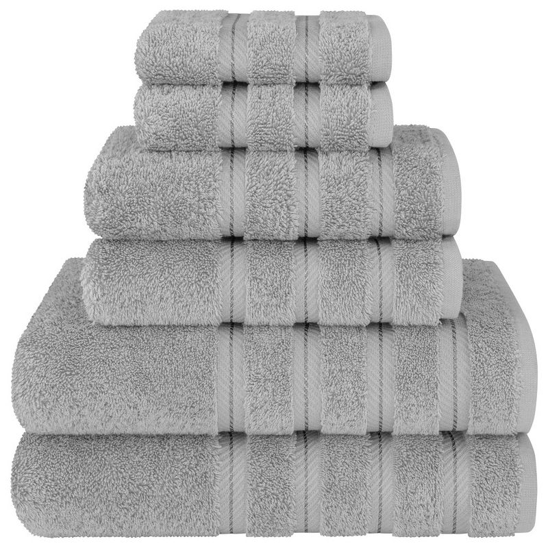 American Soft Linen 6 Piece Towel Set, 100% Cotton Bath Towels for Bathroom, 1 of 10