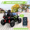 12V Kids Ride on Car, Electric Off-Road UTV Truck with Forward and Reverse Functions, Double Open Doors, Safety Belt, Horn, for Kids - 2 of 4