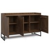 WyndenHall Bolton Sideboard Buffet Rustic Natural Aged Brown: Acacia Wood, 3-Door Storage Cabinet, Industrial Design - 2 of 4