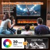 Smart Electric Fireplace with Remote Control, Wall Mount and Insert Electric Fireplace with 1500W Heater, Black - 4 of 4