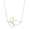 Silpada 'Golden Trail' Sterling Silver with 14K Yellow Gold Plating Necklace, 16" + 2" - 2 of 4