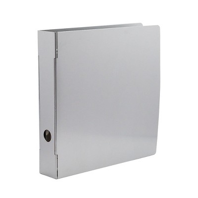 Bindertek Heavy Duty 1.5" 3-Ring Non-View Binder Silver MTBIND-SL