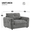 42" Tufted Chenille Single Sofa,Wide Seat Armchair with USB & Type-C Charger and High-Density Foam for Living Room Apartment-Baofuwish - 4 of 4