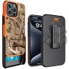 Nakedcellphone Combo for iPhone 15 Pro Max - Rugged Phone Cover with Stand and Belt Clip Holster - 2 of 4