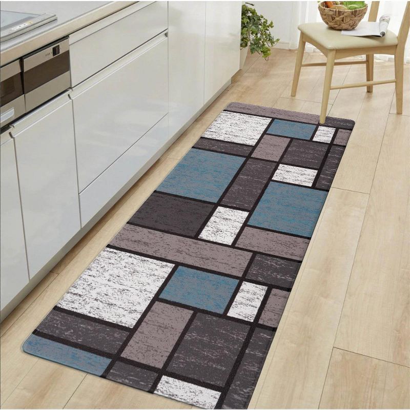 World Rug Gallery Contemporary Modern Boxes Anti Fatigue Standing Mat, 5 of 11