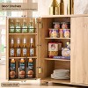 Kitchen Buffet Sideboard Cabinet with 4 Doors and Shelves, Modern Large Sideboard Buffet Storage Cabinet, 66" Coffee Bar Storage Cabinet - 4 of 4