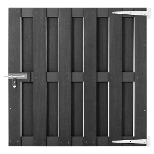 vidaXL Garden Gate WPC 39.4 in.x39.4 in. Gray - 1 of 4