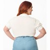 Smak Parlour Women's Plus Embroidered Puff Sleeve Top - 3 of 4