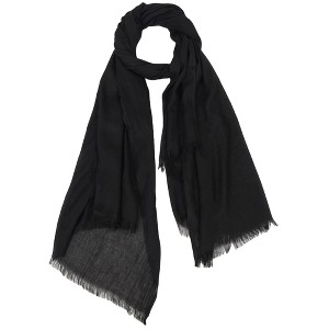 Anna-Kaci Lightweight Solid Cotton Linen Scarf Large Long Gauze Beach Wrap Shawl 78 Inches - 1 of 4