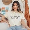 Simply Sage Market Women's Life Is Better With My Boys Heart Short Sleeve Graphic Tee - 2 of 3