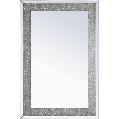 Elegant Lighting 31.5 Inch Rectangle Crystal Mirror In Clear Finish