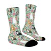 Cats Vintage Florals Women Printed Crew Socks Funny Funky Socks Soft Polyester Novelty Gifts for Artists Men - 3 of 4