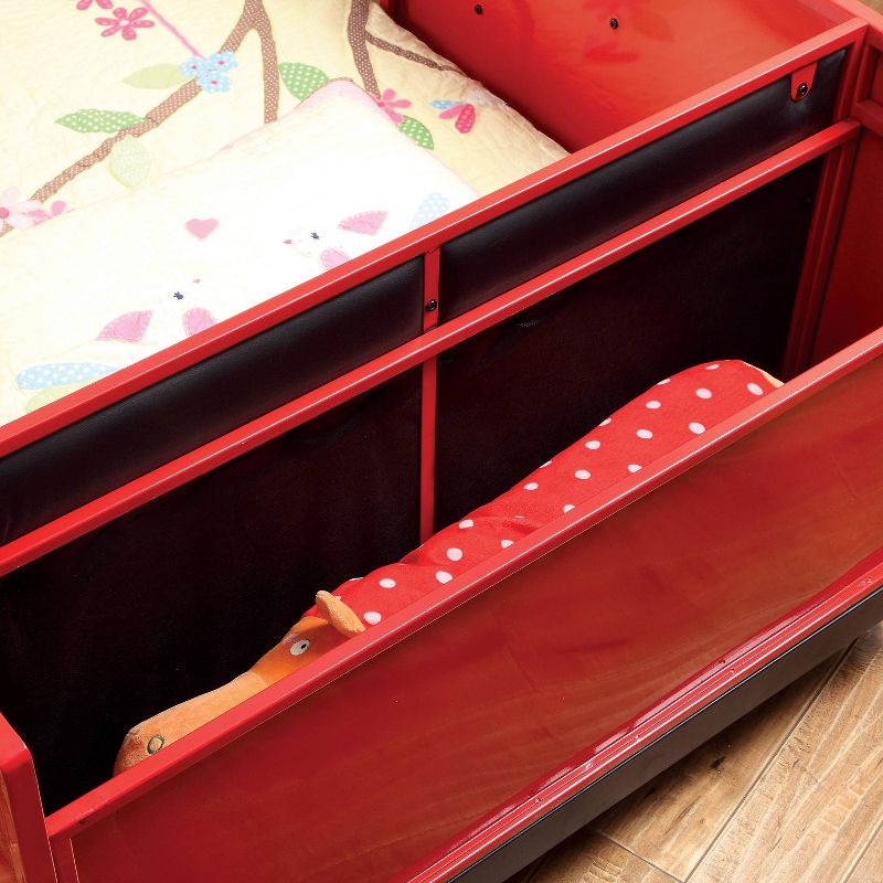 Twin Sumater Fire Truck Kids&#39; Bed - Red/Black miBasics, 5 of 6