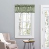 Ellis Stacey 1.5" Rod Pocket High Quality Fabric Solid Color Window Balloon Valance 60"x15" Sage - 2 of 4