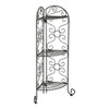 10.7" Indoor/Outdoor Iron Corner Plant Stand Black - Zingz & Thingz: 3-Tier Display, No Assembly Required - 2 of 4