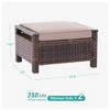 Sonkuki 2-Piece Ottomans with Solution-Dyed Fabric Cushion, All-Weather Wicker Ottomans, Ideal for Patio - 3 of 4