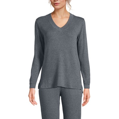 Lands' End Women's Faux Cashmere Long Sleeve Cozy Pajama Top