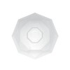 Bloem Tuxton 6" Round Hexagon White Resin Planter Pot with Optional Knock-Out for Drainage - 4 of 4