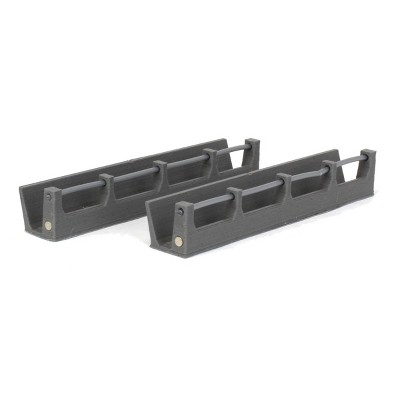1/64 Pack of 2 Concrete J-Bunk Feeder Set,  3D Printed Farm Model RW-34