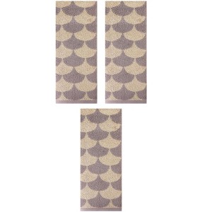 REGALWOVEN 3 Pack Geometric Pattern Soft Absorbent Cotton Hand Towels for Bathroom 13" x 29" - 1 of 4