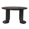 Coffee Table – 18.5" H Round Recycled Sand Cast Glass Top With Black Metal Base By Zuo Modern - 2 of 4
