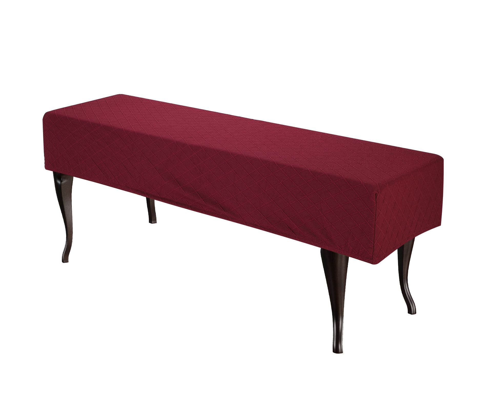 Unique Bargains Stretch Anti-Dust Protecting Dining Chair Slipcovers for 42" - 54" Bench Burgundy