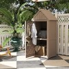 Decksplore 1.67 ft. W x 2.16 ft. D Outdoor Storage Resin Shed Lockable Resin Garden Shed for Backyard(21.12 cu ft） - 3 of 4