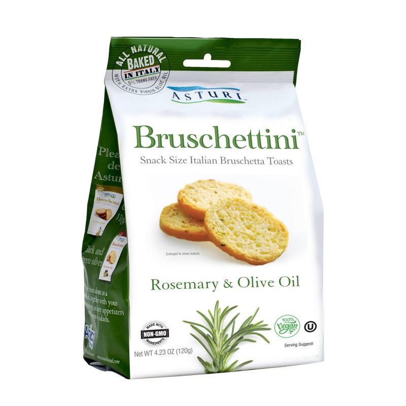 Asturi Bruschettini Rosemary and Olive Oil Crackers - 4.23oz, 1 of 5