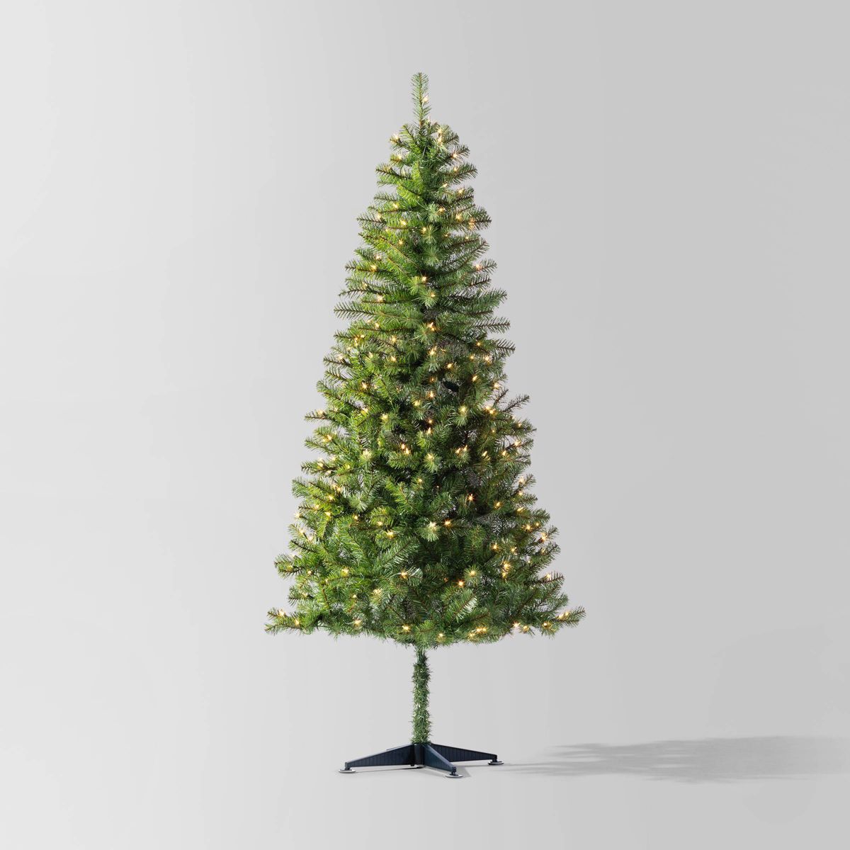 Wondershop 6.5-Feet Pre-lit Alberta Spruce Artificial Christmas Tree 
