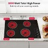 GASLAND CH77BS 30 Inches 4 Burners Built-in Ceramic Electric Cooktop, 240 V 6000 W, Knob Control - 2 of 4