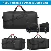 32 Inch 120L Foldable Rolling Duffle Bag, 3 Wheels, Lightweight Large Capacity Travel Bag - 3 of 4