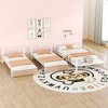 Okak Full over Twin-Twin Triple Loft Bunk Bed with Drawers Metal Frame Bed with Desks and Shelves for Teens Kids Noise Reduced - 3 of 4