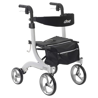 Drive Medical Nitro Euro Style Walker Rollator, White