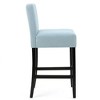 DSVIMOY Counter and Bar Stool Fabric Seat with Solid Wood Frame Set of 2 for Modern Dining, Light Blue, 43"*19.5"*13.25" - 4 of 4