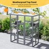 Sandinrayli 70Inches Large Stable Spacious Wooden Catio Outdoor Cat Enclosure with Perches and Condos - 2 of 4