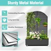 TOAOTBNBO Metal Raised Garden Bed with Trellis and Wheels, Metal Planter Box with Trellis, Garden Box for Climbing Plants, Flower - 4 of 4
