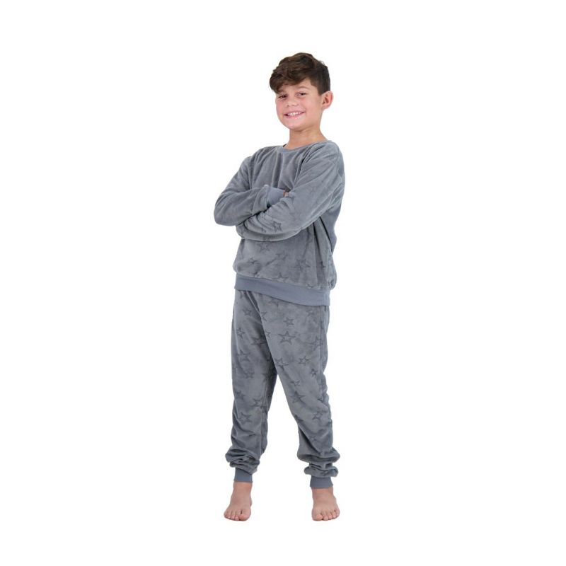 Sleep On It Boys 2-Piece Velour Pajama Set, 5 of 9