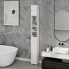 ORRD Tall Slim Bathroom Cabinet, 71" Narrow Storage with Adjustable Shelves & Drawer, Over The Toilet Organizer, White - 2 of 4