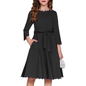 strapless open back dress Girls' Velvet Tutu Dress in Black with Metallic Rainbow Star Tulle Skirt 2 main image 1