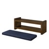 Lyngins Transitional Design Storage Bench with Removable Cushion, Entryway Bench with Lower Shelf Shoe Rack, Accent Foot Stool for Living Room Bedroom - 3 of 4