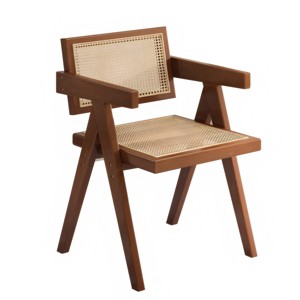 GlasFlength Accent Chairs Elegant Armchair Modern Side Chair Swivel Accent Chair Framed Armchair for Living Room, Brown, 20"*21.2"*32.6" - 1 of 4