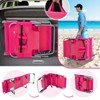 Gymax 1PCS/2PCS Outdoor Beach Lounge Chair Folding Chaise Lounge 5-Level Backrest Blue & Green/Blue/Turquoise/Gray/Black/Beige/Pink/Hot Pink - 4 of 4