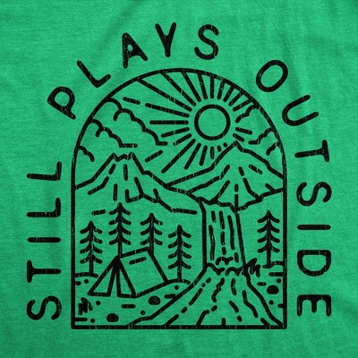 Мужские футболки Crazy Dog T-Shirts, Inc. Mens Funny T Shirts Still Plays Outside Sarcastic Nature Graphic Novelty Tee for Men - Crazy Dog Men's T Shirt For Campers Green M — фото 2