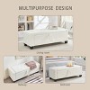 Ottoman with Storage, Upholstered Tufted Bench with Safety Hinge, Entryway Bench with Seating for Bedroom - 3 of 4