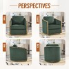 CAVINAS Luxury Swivel Barrel Accent Chair with Wooden Frame Trim,Chic Armchair Club Chair for Living Room&Bedroom,360°Swivel Sofa Chair - 2 of 4
