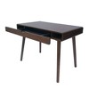 Modern Wood Writing Desk, Workbench Desk With Storage Drawer, Computer Desk With Rubber Wood Legs - 4 of 4